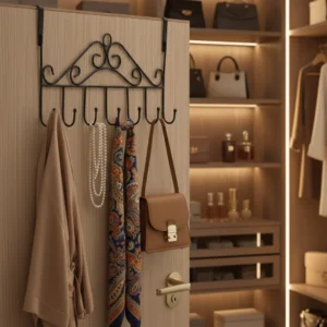 Over the door hanger rack with 7 hooks